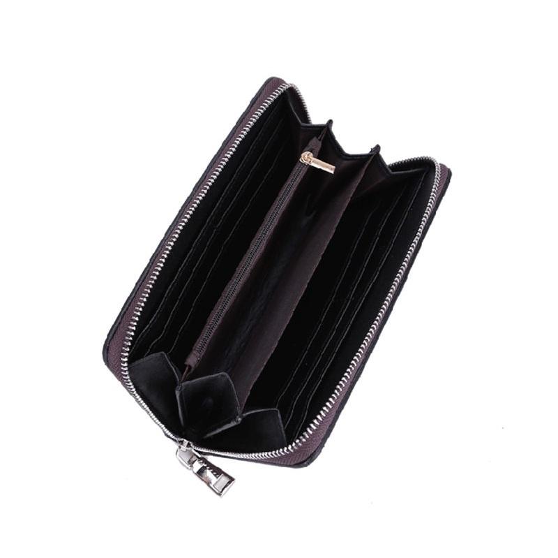 Длинные клетчатые кошельки для мужчин, винтажный дизайн, кошелек на молнии, держатель для визиток, кошельки