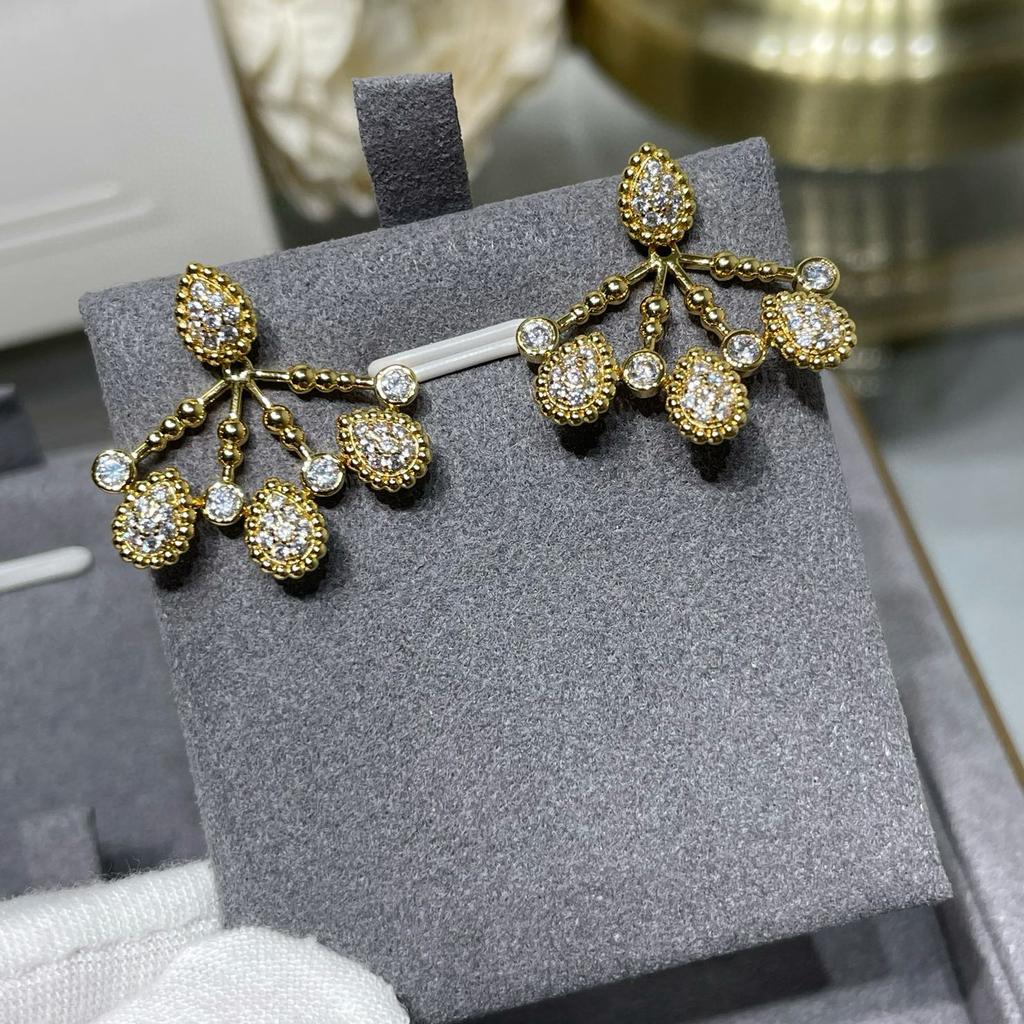 Новый Горячий Бренд Винтажные Серьги для Женщин Роскошные Ювелирные Изделия Мода Капля Воды Дизайнерские Серьги-Подвески Чистое Серебро 925 Пробы Вечерние Серьги-Пуссеты