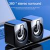 Computer Speaker USB Speaker Portable with RGB Lights 3.5mm Stereo Sound Desk Audio System for PC Monitor Tablet Desktop