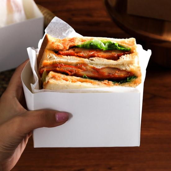 Yousheng 50 шт. контейнер для сэндвичей на вынос одноразовая антидеформируемая бумага DIY шоколад упаковка для еды бытовые принадлежности