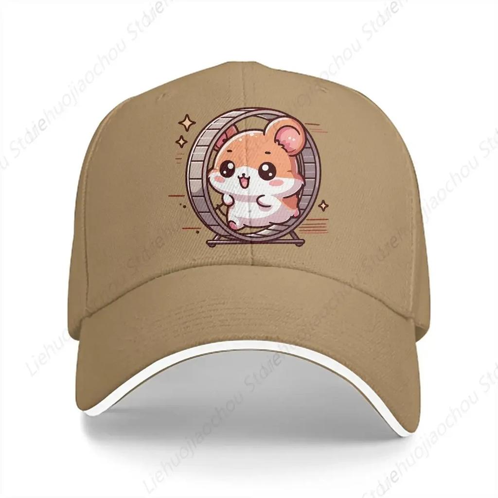Washed Unisex's Baseball Cap Go Speed Sports Snapback Caps Dad Hat Cute Hamster Animal Golf Hats