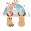 Adorable Christmas Reindeer Peanut Plush Toy Soft Comforting Cuddle Gift