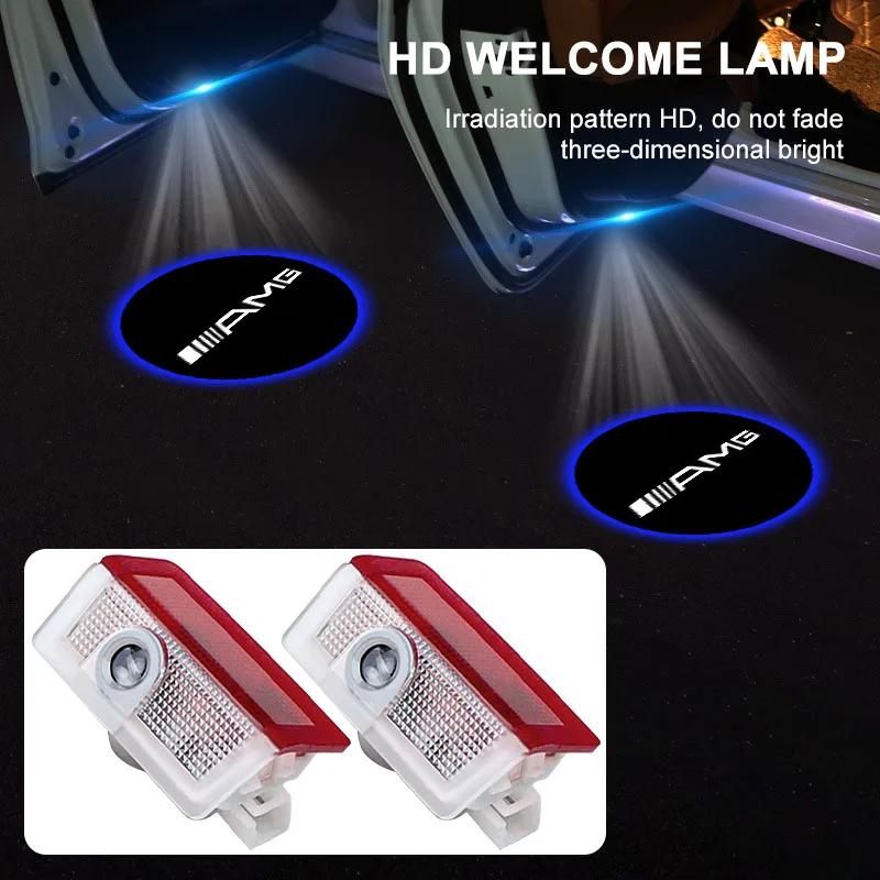 2X LED Car Door Projector Welcome Lamp Ghost Shadow Light For Mercedes-Benz CLS GLC GLK W211 W221 W220 W163 W164 W203 W204 o8