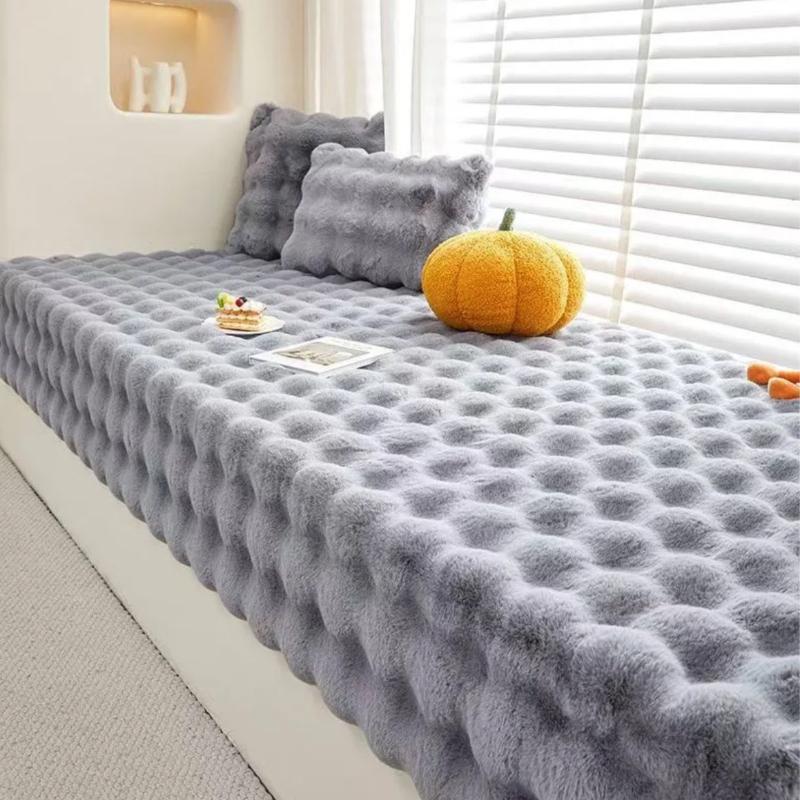 Shaggy Faux Rabbit Fur Plush Area Rug Soft Bubble Velvet Bedroom Bedside Living Room Fluffy Washable Rugs Home Decoration