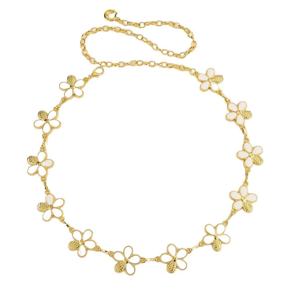 Elegant Metal Waist Chain Gold Silver Dress Girdle Trendy Women's Waist Chain  for Women
