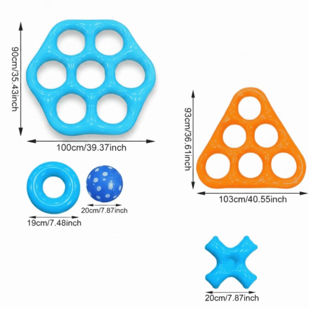 Hexagonal Shape Inflatable Ring Toss Toy Triangle Shape Water Games Inflatable Throwing Games Yard