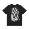 2024 REVENGE Scythe Skull Portrait Letter Abstract Print Trend Loose Short Sleeved T-shirt Unisex