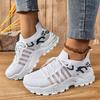 Women's Spring New  Women's Shoes Breathable Sports Shoes Retro Thick Soled Shoes Korean Edition Casual Shoes Thick Soled Shoes