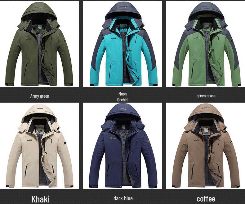 Зимняя уличная ветрозащитная теплая хлопковая куртка для пар