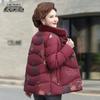 Xuezhongfei Women's Embroidered Down Jacket with Fur Collar