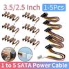 1/2/3/5 шт. Кабель питания Серверный DIY Разветвитель Шнур SATA 1 на 5 SATA Разветвитель питания жесткого диска Кабель-шнур для ПК Сервера