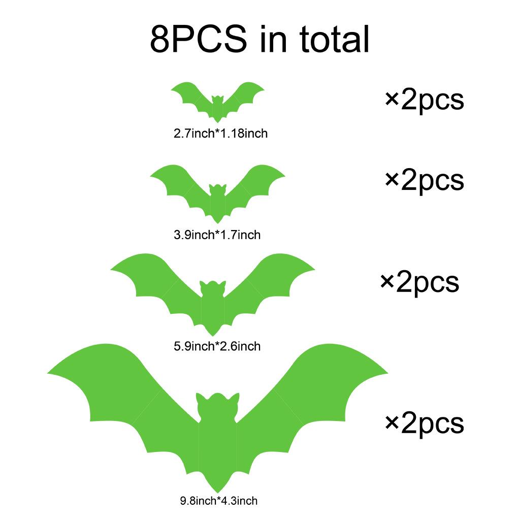 Черные и розовые наклейки на стену в виде летучих мышей на Хэллоуин для украшения детской комнаты и создания праздничной атмосферы