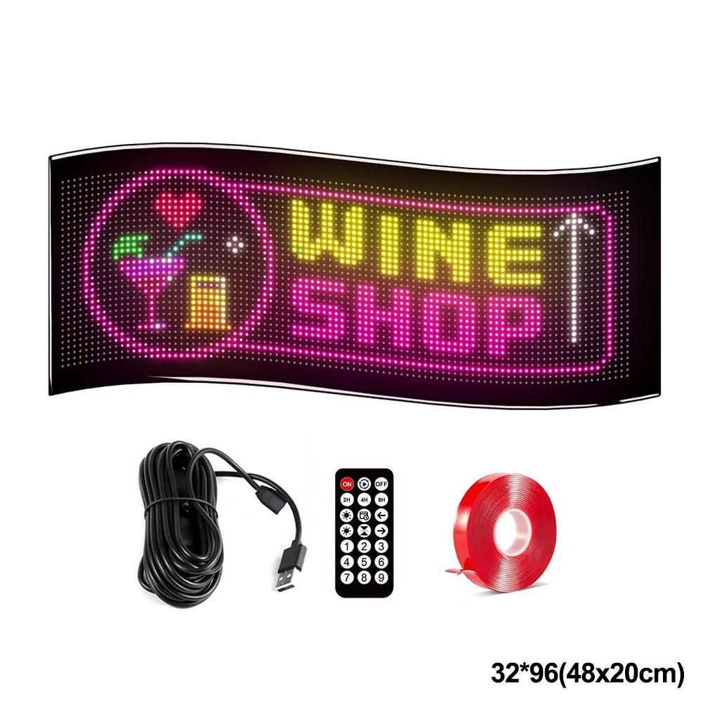 Бизнес Реклама Светодиодная Матрица Пиксельная Панель RGB Узор Авто Граффити Бегущая Строка Анимация Напоминающий Свет для Магазина Bluetooth Лампа