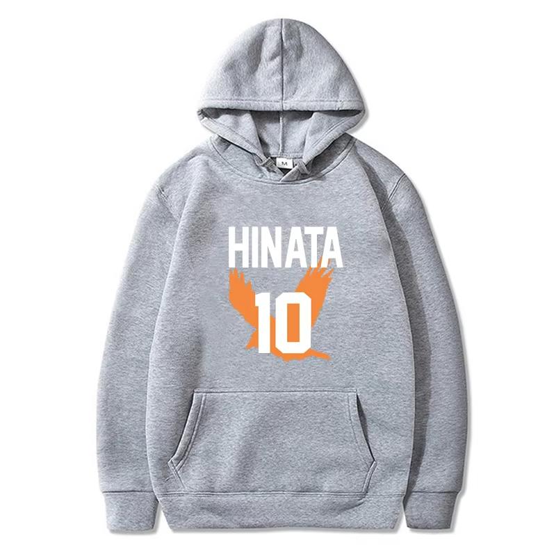 Одежда из аниме Haikyuu Хинаты Графический принт Худи Мужские Женские Свободные Повседневные Худи Удобная Толстовка Харадзюку Уличная одежда