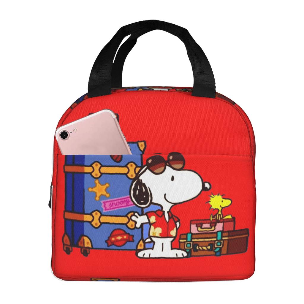 Custom S-Snoopies Portable Lunch Box Women Men Leakproof Manga Thermal Cooler Food Insulated Lunch Bag Office Work