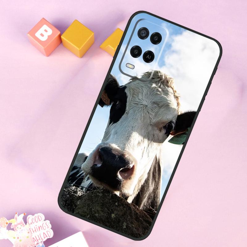 Funny Cow Face Case For Oppo A98 A78 A18 A38 A58 A74 A94 A54 A15 A17 A57 A6 A5 Pro A16 A76 A96 A40 A60 A80