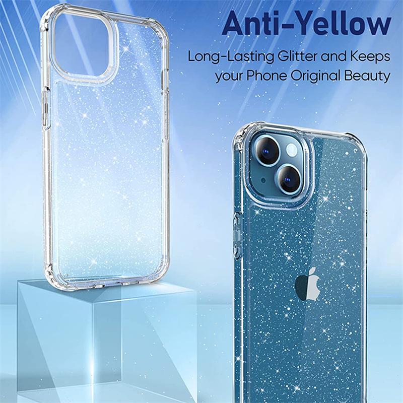 Чехлы для телефонов с блестящим порошком для Iphone 14 12 13 11 Pro Max XR Xr Xs Max 14plus Pro, прозрачная мягкая задняя крышка, принципиально