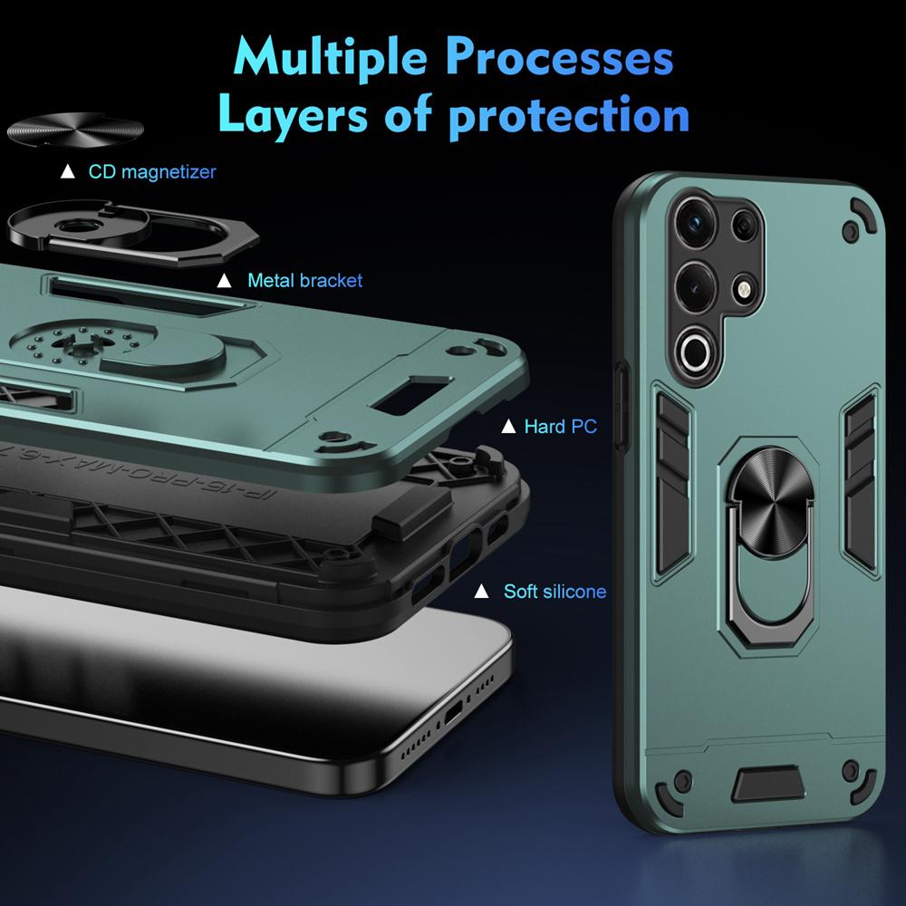 KEYSION Противоударный защитный чехол для Itel S25 Ultra, мягкий силикон + кольцо-подставка для ПК, задняя крышка для телефона Itel S25 S25 Ultra