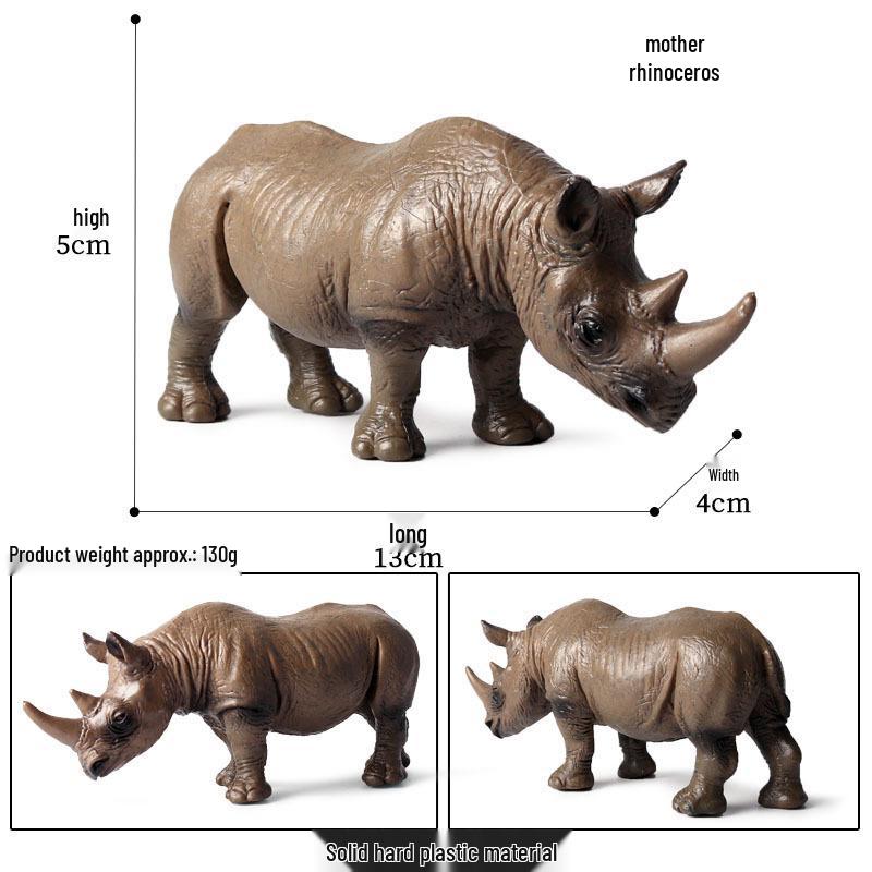 Cognitive Animal Model Toy: Dairy Cow, Buffalo, Yellow Cattle, Rhinoceros, Simmental Bull