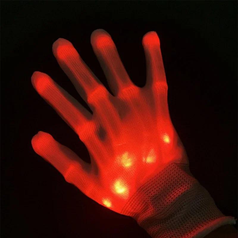 1 Pair of Halloween LED Luminous Gloves Christmas Decoration Event Party Supplies High-quality Luminous Gloves