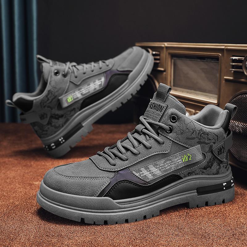 Labor Insurance Shoes Autumn New Thick-soled Non-slip Waterproof Work Men's Outdoor Sports Fashion Martin Boots