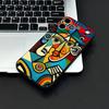 Чехол для телефона Pablo-Picasso Для IPhone 17 Air 16 E Pro Max 15 14 13 Mini 12 Pro 11 Max Plus Черный Мягкий Корпус