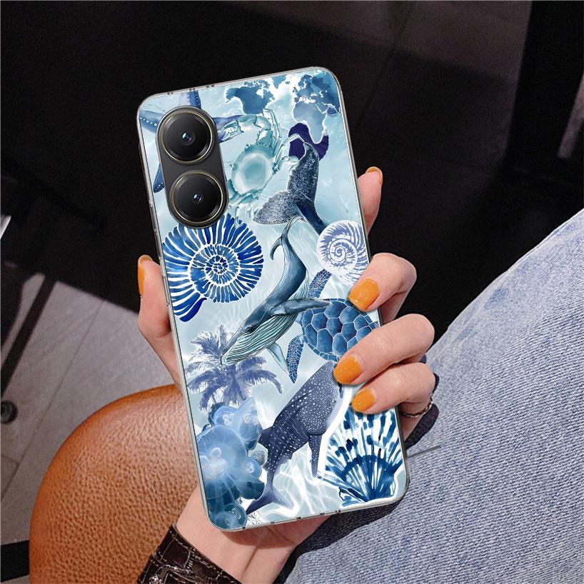 Чехол для телефона Ocean Starfish Sea Turtle Shark для Xiaomi Poco X5 X6 X7 Pro X4 Gt F7 Ultra M8 M7 Redmi 15C 15 13C 13 12C 12 Уникальный C