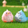 Set of 6 Cartoon Parrot Resins Figurine Miniature Garden Ornaments Cute Home Desk Decors Gift For Kids Nature Lover