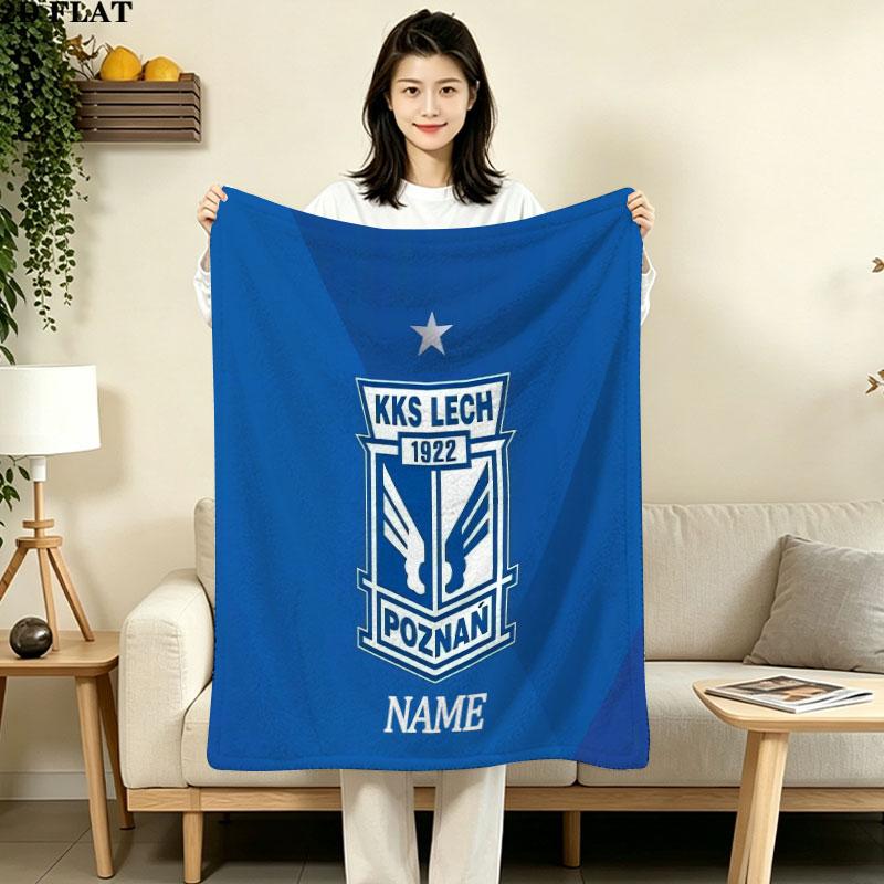 Custom KKS Lech Poznań Blanket, High quality Comfortable for All Seasons, Home Decor, Warmth and Comfort