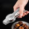 Зажим для каштанов из нержавеющей стали Крестообразный инструмент для вскрытия грецких орехов Многофункциональный зажим для снятия скорлупы и раскалывания грецких орехов, орехов и доска для каштанов