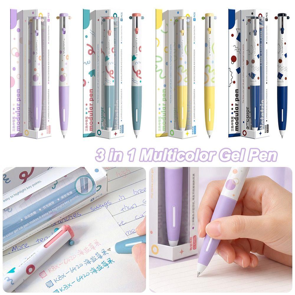 Smooth Writing Neutral Pen 3 in 1 Cute Modular Pen Gifts Multicolor Gel Pen