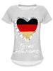 Girls Reversible Sequins Germany T-shirt with Heart World Cup 2018