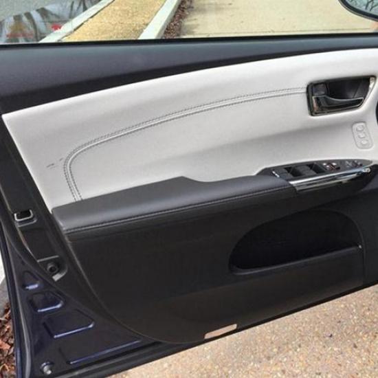 Панели передней двери Чехол подлокотника Синтетическая кожа Подходит для Toyota Avalon 13-18 Черный