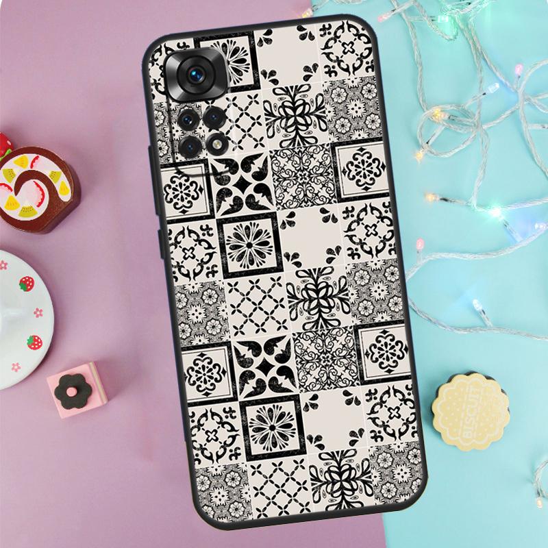 Чехол с марокканским узором для Xiaomi Redmi Note 13 Pro 14 9 10 11 12 9S 10S 11S 12S Redmi 14C 10C 12C 13C