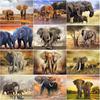 New 5D DIY Diamond Painting Elephant Diamond Embroidery Animal Cross Stitch Full Round Drill Crafts Art Home Decor Gift