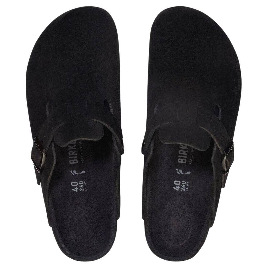 Birkenstock Бостонские тапочки из ЭВА, износостойкие, закрытый носок, унисекс, черные, узкие, 1030960