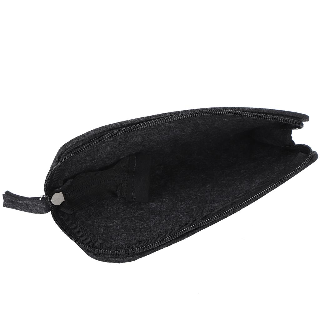 Pen Case Felt Storage Pencil Bag Thickened Flat Paint Brush DustProof Storage Tools(Light Gray )