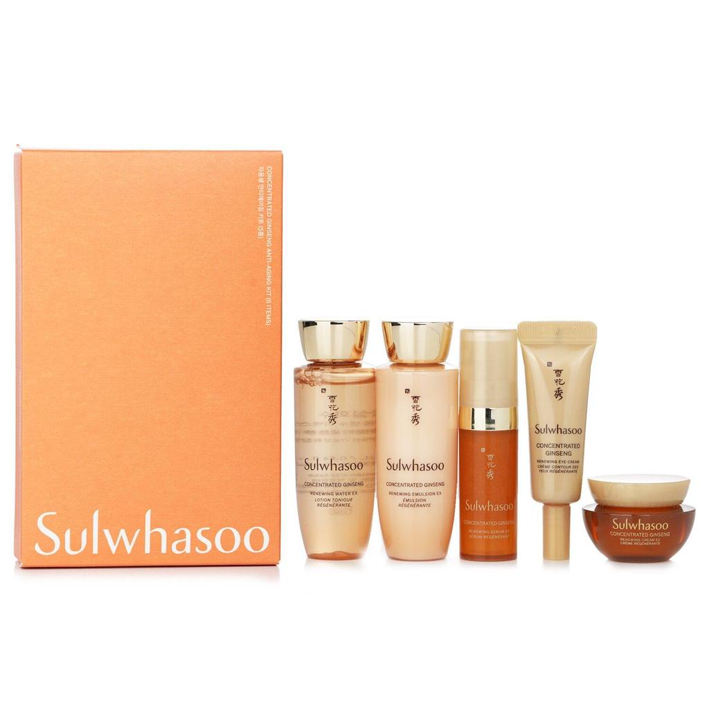 Sulwhasoo Концентрированный набор Ginseng Anti-aging, 5 предметов, Anti-Aging, Korean Cosmetics, Kbeauty, образец