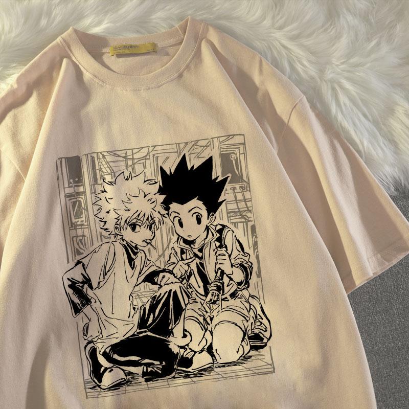 Y2k женская футболка топы Kawaii Hunter X Hunter футболка Killua Zoldyck футболка с круглым вырезом мягкая футболка в стиле аниме манга одежда