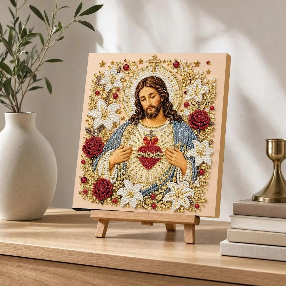 Nativity Scene Religious Pearl Painting Kit Virgin Mary Art Kit Living Room Decor