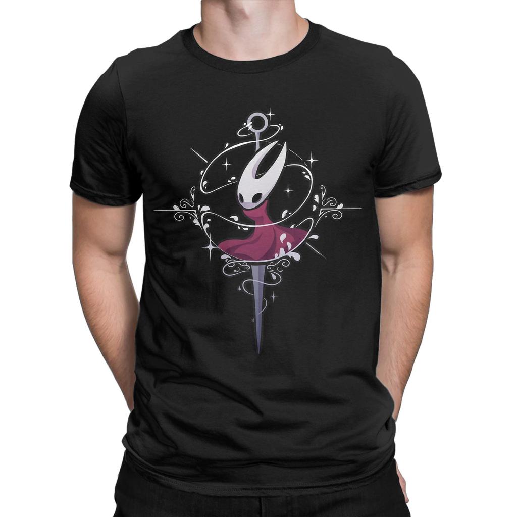 Hollow Knight Silksong Men T Shirt Casual Tee Shirt Short Sleeve Crew Neck T-Shirt Cotton Adult Tops