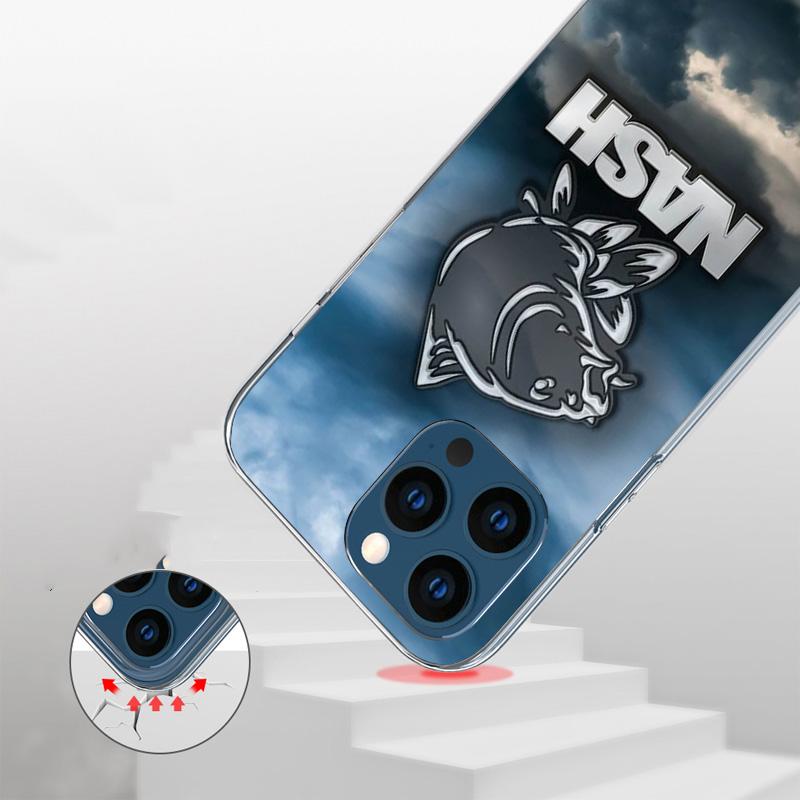 Nash Fishing Art Phone Case For iPhone 17 Air 16 Pro Max 16E 15 + 14 Plus 11 12 13 Mini 7 8 SE Gift Print Cover Fundas 17 Air 16