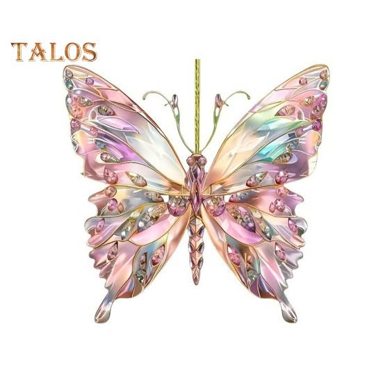 2 шт., цветная подвеска в виде бабочки для автомобиля, искусственный кристалл, подвесное украшение для зеркала заднего вида, комплект из страз для автомобиля, подвеска для украшения окна, подарок для автомобиля