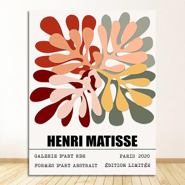 Линии стены искусства холст картины плакаты на скандинавскую тему и принты настенные панно для декора гостиной классический Матисс абстрактные листья