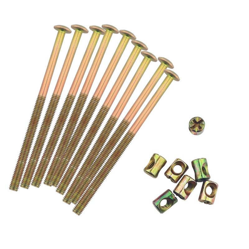 10 Set,Crib Screws Hardware Replacement Kit, M6 X 100mm Bed Frame Bolts and Nuts Kit Hex Drive Socket Cap Screws