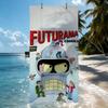 Забавное мультяшное полотенце F-Futurama для сушки, банное полотенце, подходит для легкого плавания, кемпинга, йоги, пляжа, прогулок