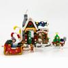 LOZ 1223 Merry Christmas House Tree Санта-Клаус Снеговик сани 3D модель DIY Мини-блоки Кирпичи Строительная игрушка без коробки