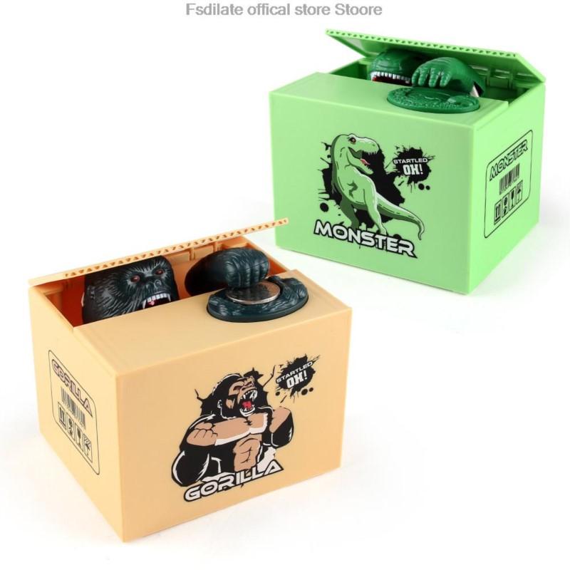 Детская игрушечная копилка, мультяшная электрическая копилка для кражи денег, забавная копилка для монет, подарок на день рождения для ребенка