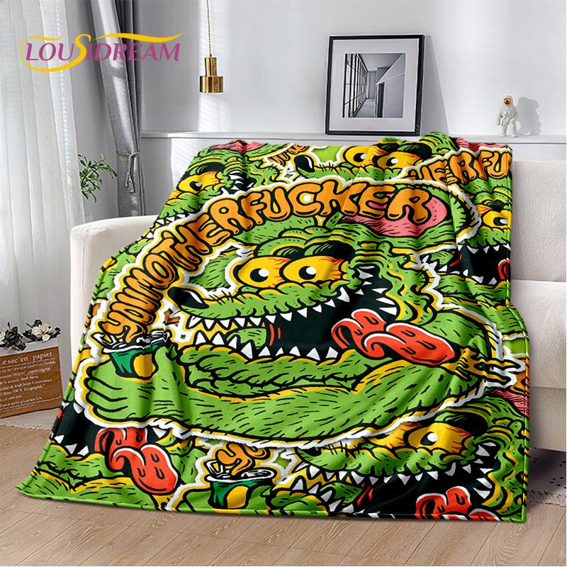 Одеяло с изображением мотоцикла, автомобиля и забавной крысы Fink, мягкое одеяло для дома, спальни, кровати, дивана, пикника, путешествия, офиса