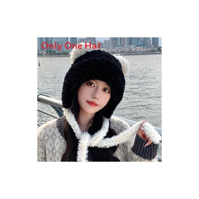 Winter Plush Cat Ear Hat With Warmth For Girls And Teens